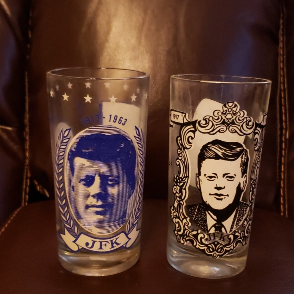 Vtg JFK  Commemorative Inaugural Drinking Glasses